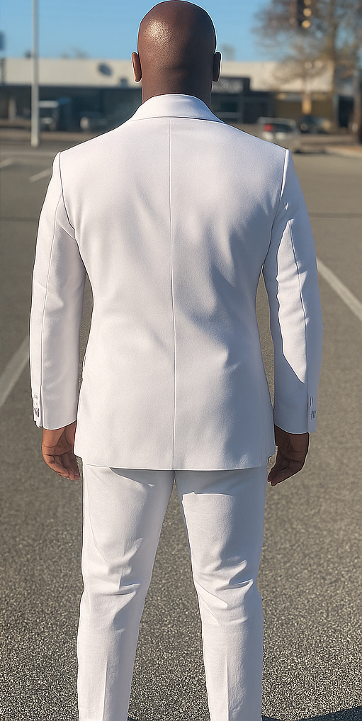 Rossiman Rossi Man Men's Tailored Dress Suit – Premium Formalwear - 38 Short Jacket+32 Waist Adjustable 28to34)(Height: 5’4”to5’7”)(Neck 15-16.5)S-M)