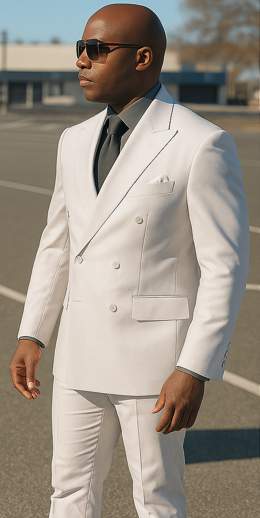 Rossiman Rossi Man Men's Tailored Dress Suit – Premium Formalwear - 38 Short Jacket+32 Waist Adjustable 28to34)(Height: 5’4”to5’7”)(Neck 15-16.5)S-M)