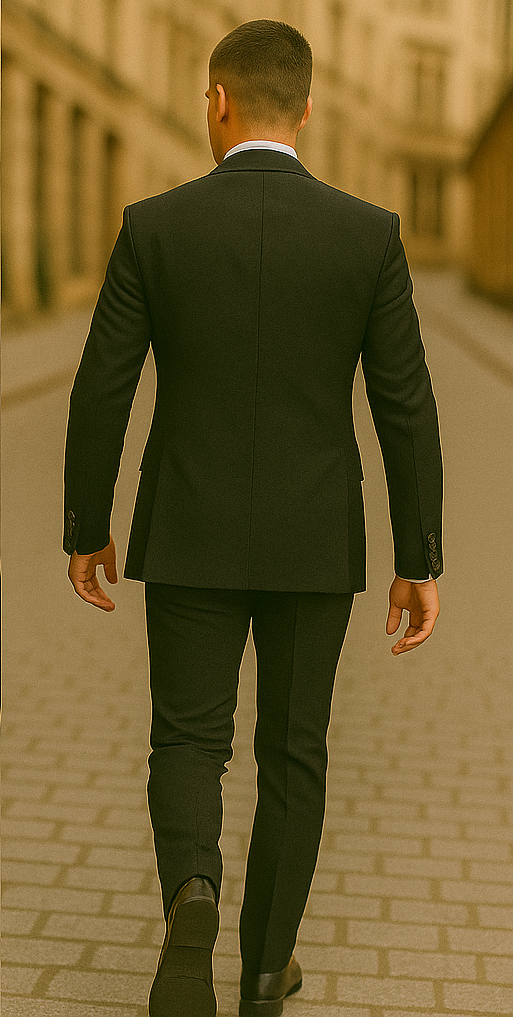 Rossiman Rossi Men's Dress Suit – Premium Tailored Suit for Formal Occasions - 38 Short Jacket+32 Waist Adjustable 28to34)(Height: 5’4”to5’7”)(Neck 15-16.5)S-M)