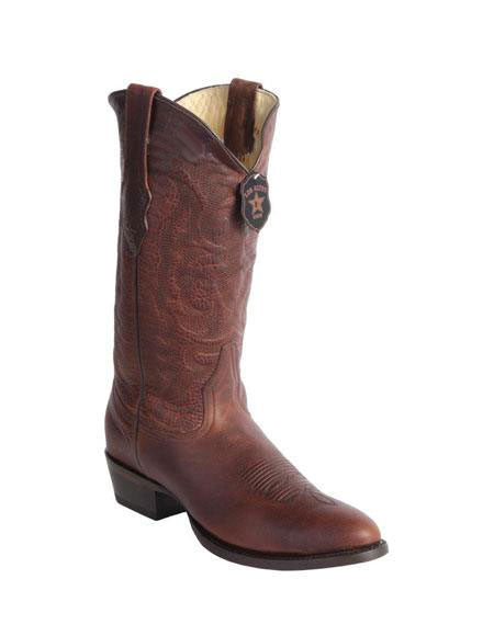 Men's Handcrafted Wild West Genuine Rage Cowboy Leather Round Toe Walnut Dress Cowboy Boot Cheap Priced For Sale Online - US 8.0 Standard/D/ Medium / Eu:41-42