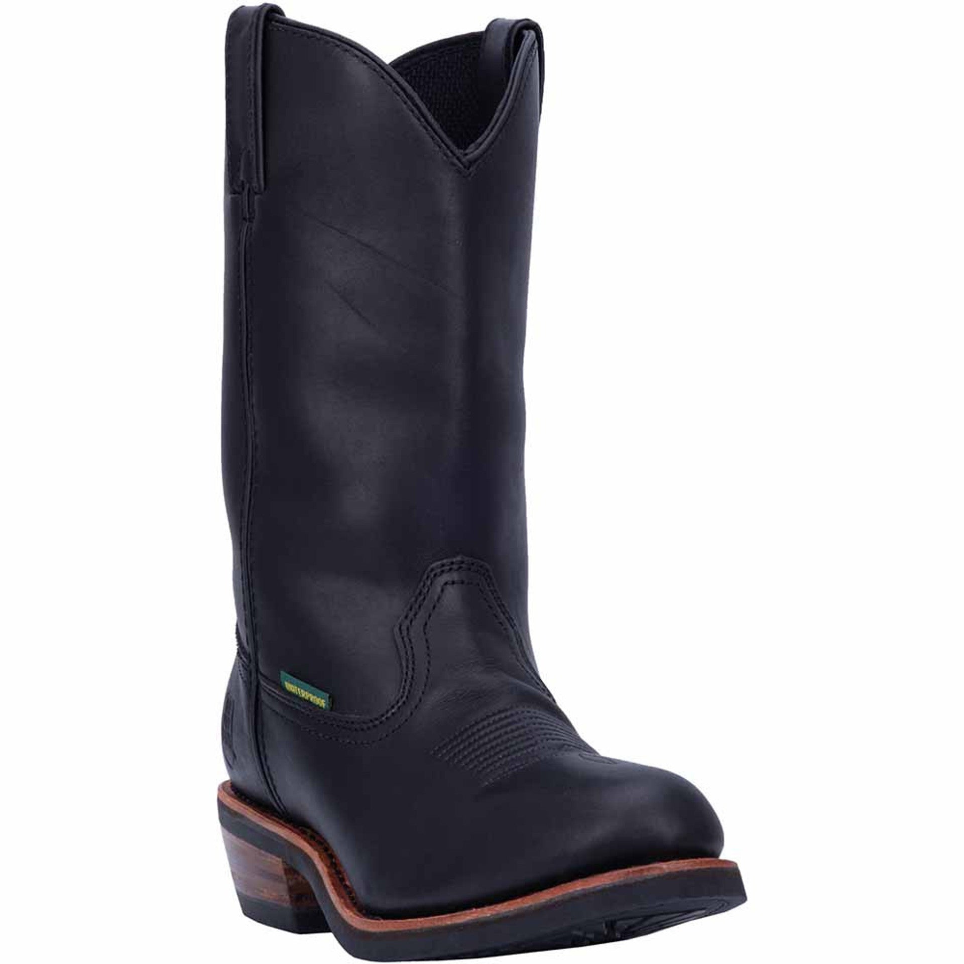 Dan Post Mens Albuquerque 12 Round Toe Black Leather Cowboy Boot - 7D