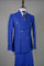 Mens Royal Blue Double Breasted Suit - 100% Suit