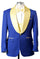 1 Button Shawl Lapel Tuxedo With Vest Royal And Gold