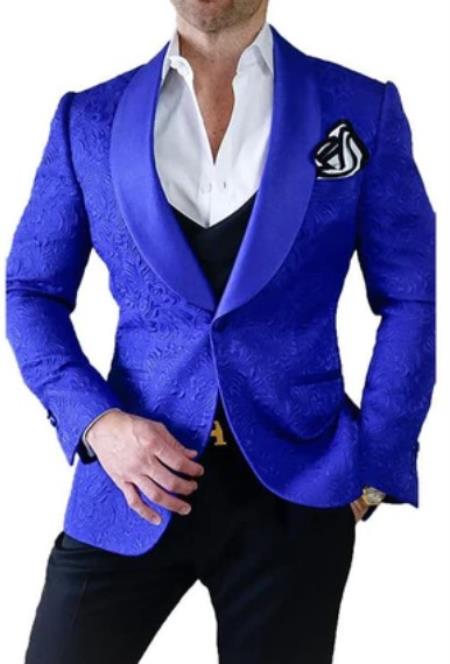 Mens Royal Blue Prom Tuxedo - Blue Prom Suit For Men - Blue Homecoming Tuxedo  - Royal Blue Blue Prom Suits Royal Blue Prom Suits - 38 Short Jacket+32 Waist Adjustable 28to34)(Height: 5 4 to5 7 )(Neck  15-16.5)S-M)