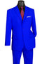 Cheap Priced Suit- Mens 2 Button Classic Poplin Royal Blue Suit