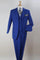 Cheap Priced Suit -  Mens Three Button Classic Fit Vested Royal Blue Suit