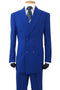 Cheap Priced Suit - Mens Classic Fit Double Breasted Poplin Royal Blue Suit