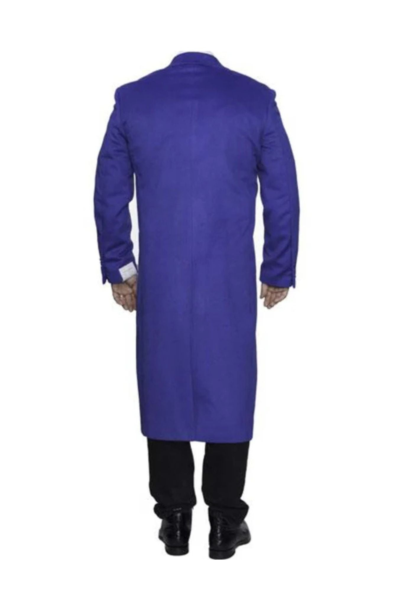 Full Length Royal Blue Wool Dress Ankle length Top Coat/Overcoat