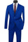 Cheap Priced Suit - Mens Two Button Modern Fit Poplin Single Breasted Royal Blue Suit