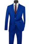 Cheap Priced Suit - Mens Two Button Modern Fit Poplin Single Breasted Royal Blue Suit