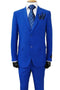 Cheap Priced Suit  - Mens 2 Button Classic Fit Basic Poplin Royal Blue Two Button Suit