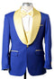 Mens Royal Blue Prom Tuxedo - Blue Prom Suit For Men - Blue Homecoming Tuxedo With Vest Royal
