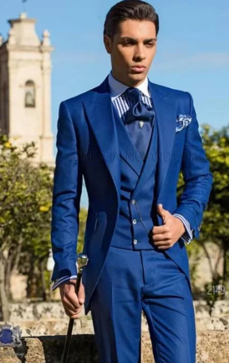 Mens Wedding Groom Suit - Groom Suit - Royal Blue Suit