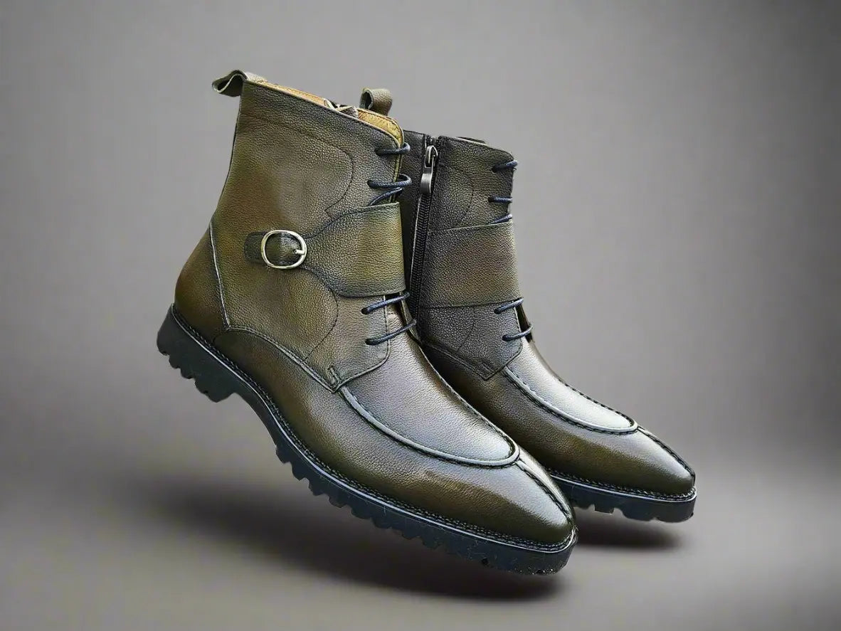 Carrucci Rugged Split Toe Lace-up Boot - 7.5