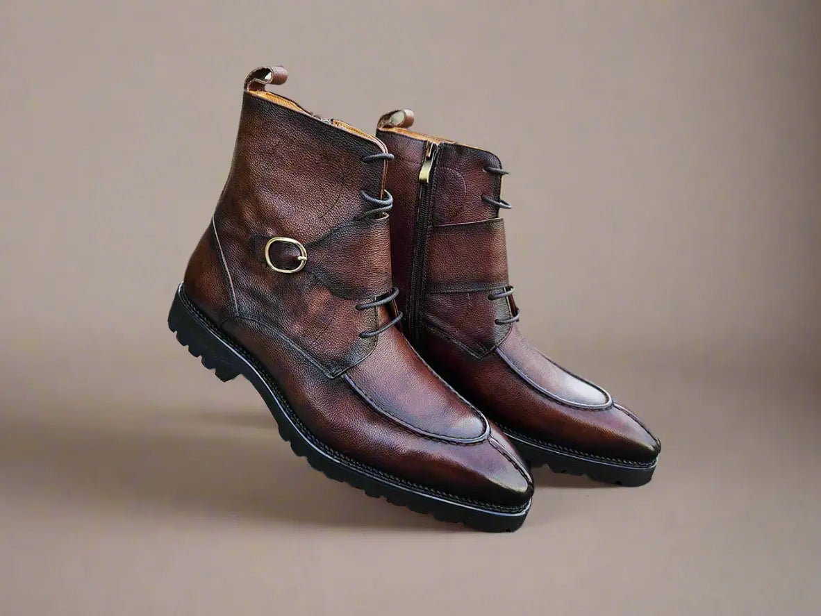 Carrucci Rugged Split Toe Lace-up Boot - 7.5