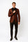 Mens Rust Copper Brick Color Paisley Tuxedo Jacket  Dinner and Wedding Blazer With Black Pants Matching Bowtie