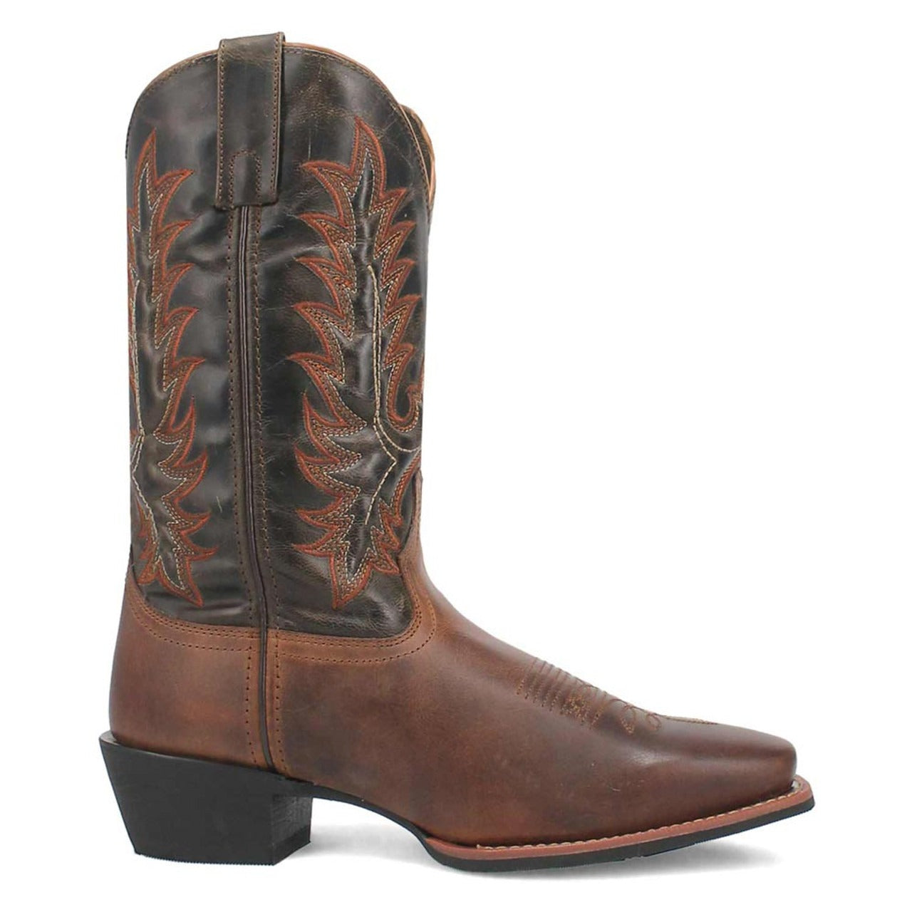 Laredo Kent 12" Shaft Rust/Olive Cowboy Square Toe Leather Boot - 8D