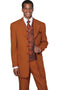 Cheap Priced Suit - Mens 4 Button Long Vested Fashion Suit In Rust With Paisley Vest