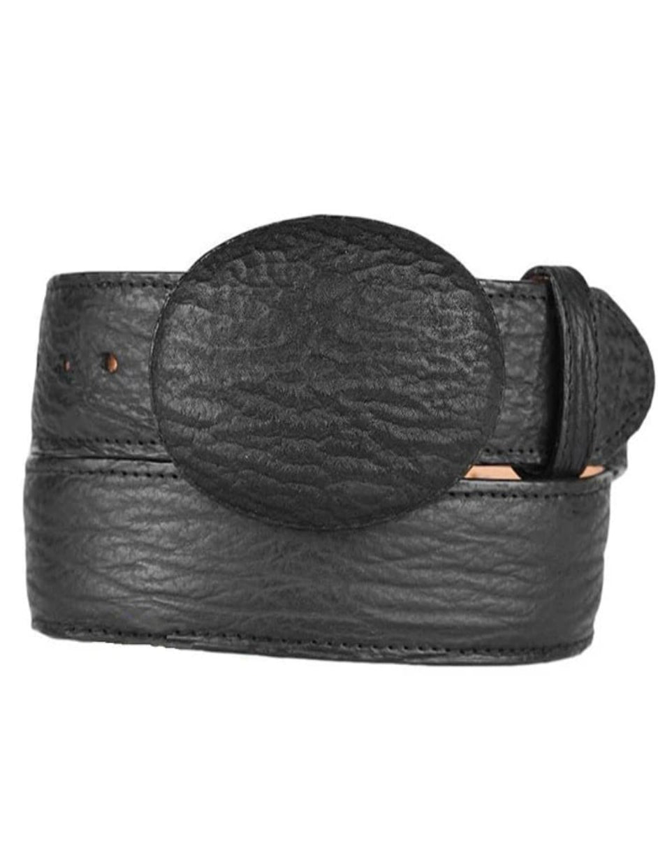 Men's Western Genuine Rustic Brown Shark Belts - One size
