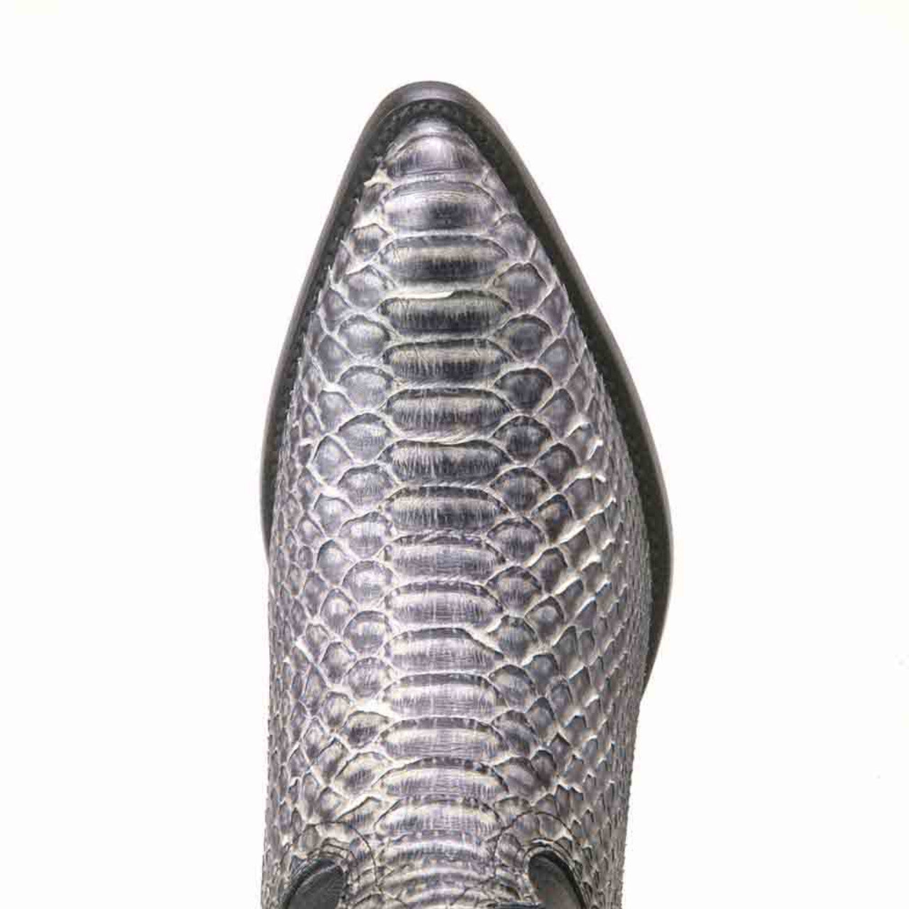 Los Altos Men's Rustic Black Python Snakeskin J Toe Boots - 6