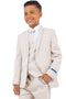 "Perry Ellis Boy's Vested Wedding Suit - Tan Color"
