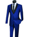 Mens Navy Blue Wedding Tuxedo - Dark Blue Tuxedo Suit" Mens 2 Button Shawl/Peak Hybrid Sharkskin Tuxedo in Navy Blue