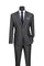 Men's Slim Fit 2 Piece Suit Single Breasted 2 Button Design Smoke