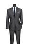 Men's Slim Fit 2 Piece Suit Single Breasted 2 Button Design Smoke