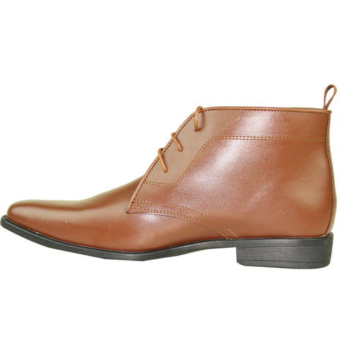 "Brown Men's Formal Ankle Boot for Prom 2026 & Wedding Events"