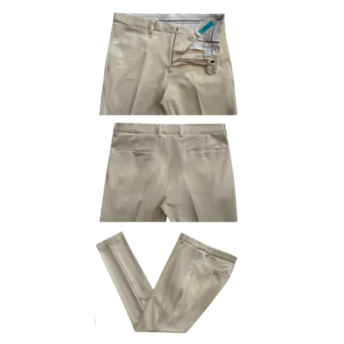 Cotton Suit - Summer Stretch Fabric - Mens Stretch Fashion Suit Beige