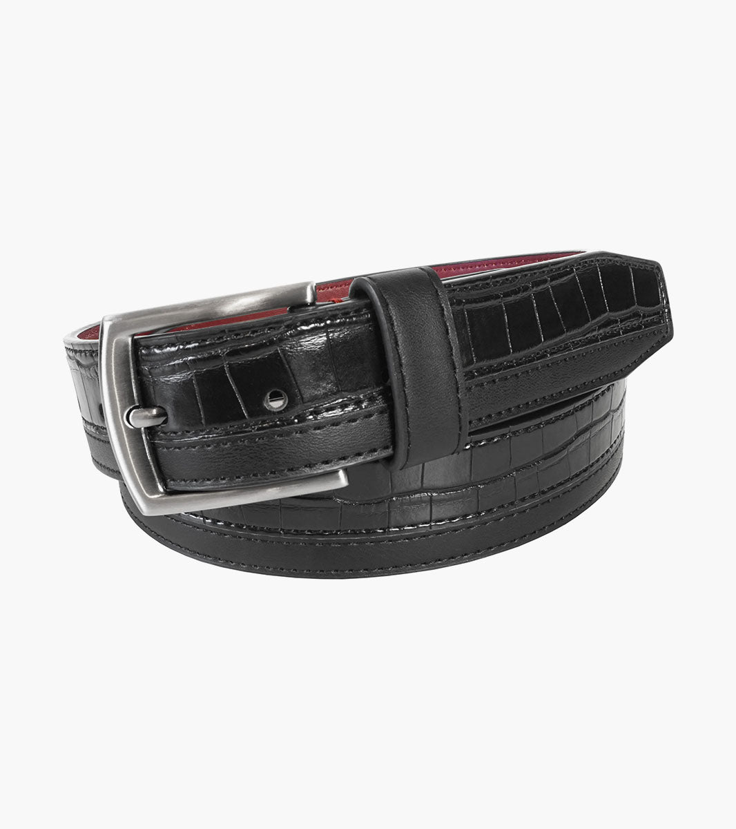 Stacy Adams Durant Croc Embossed Belt by Stacy Adams Shoes - 32