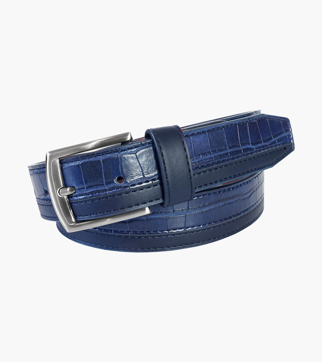 Stacy Adams Durant Croc Embossed Belt by Stacy Adams Shoes - 32