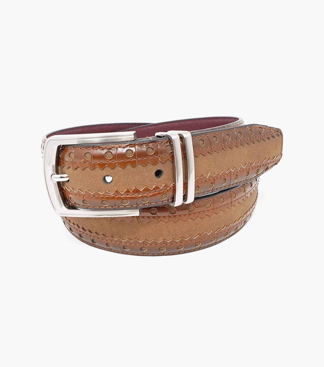 Stacy Adams Gustavo Mixed Material Belt by Stacy Adams Shoes - 32
