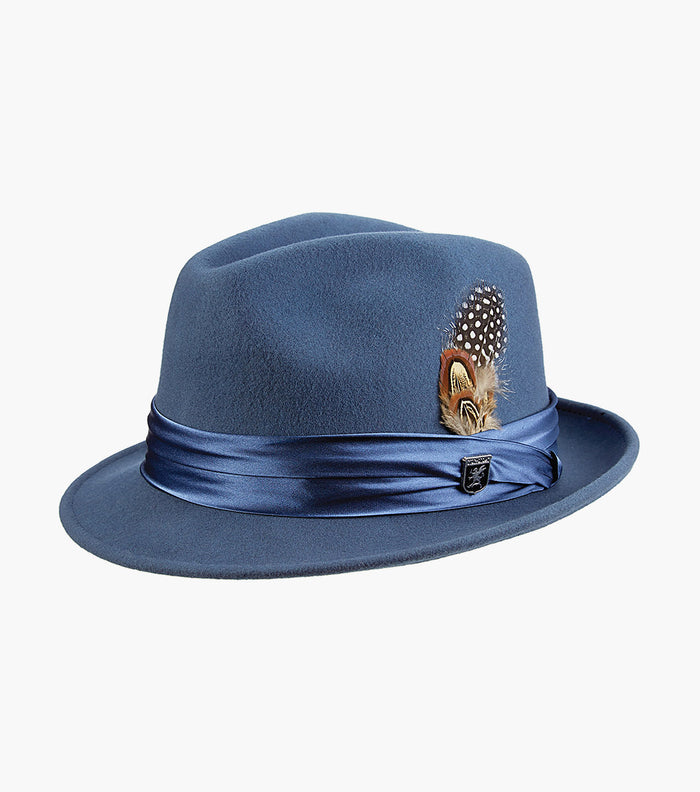ASH FEDORA Crushable Wool Felt Pinch Front Hat