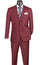 Slim Fit Men's Suit 2 Piece 2 Button in Burgundy