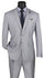 Slim Fit Men's Suit 2 Piece 2 Button in Light Gray