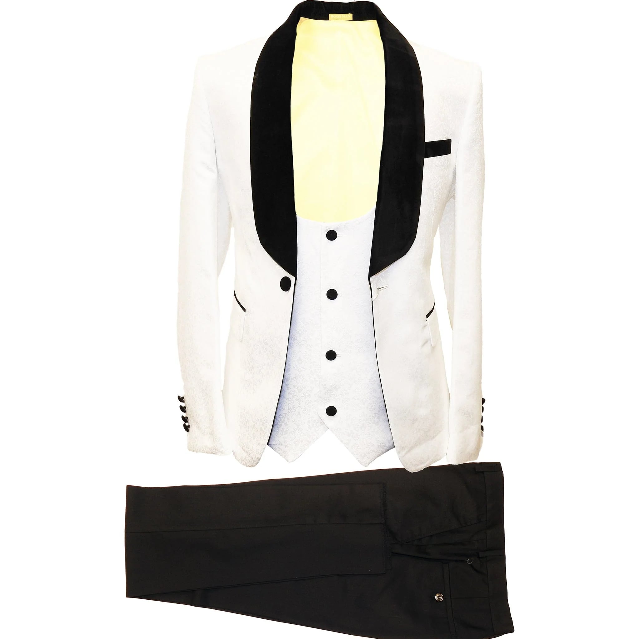 Rossiman Suits For Sale -  Mens Designer Suit - Fashion Suits - Fancy Black prom Suits - 46 Short Jacket+40 Waist Adjust 36to42)(Height: 5 4 to5 7 )(Neck 17-18.5:XL