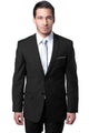 Cheap Priced Suit- Men's Basic 2 Button Slim Fit Wedding  Black Suit