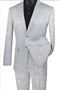 Cheap Priced Suit  - Men's Slim Fit Shiny Paisley Prom 2025 & Wedding Silver Suit