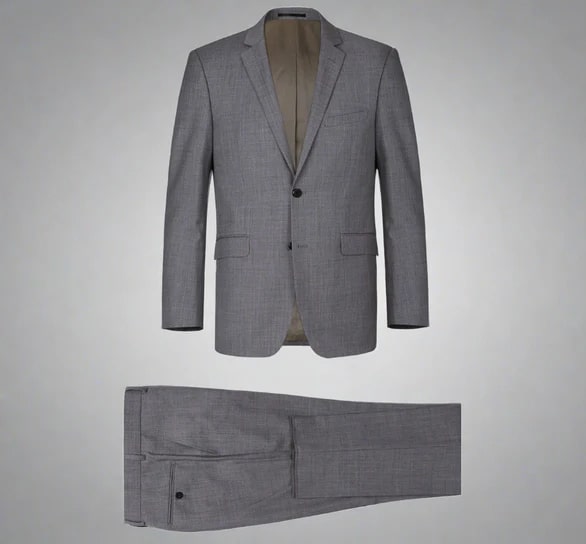 Renoir Clothing - Renoir Suit - Renoir Fashion - Super 140s Wool Two Button Slim Fit Dark Grey  Renoir Suit