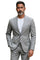 Men's Stacy Adams Basic Slim Fit Wedding & Business Suit in Light Grey