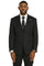 Stacy Adams Modern Fit Black Suit – Vested Tonal Shadow Pinstripe Style