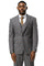 Men's Stacy Adams One Button Peak Lapel Suit With Double Breasted Vest in Grey Glen Plaid
