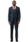 Men's Stacy Adams Modern Fit Vested Suit in Navy Blue Double Windowpane Plaid