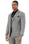 Men's Stacy Adams Two Button Vested Summer Suit in Light Grey Glen Plaid