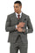 Men's Stacy Adams Two Button Wide Notch Lapel Vested Suit in Black Glen Plaid
