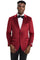 Men's Stacy Adams Modern Fit Velvet Blazer in Burgundy