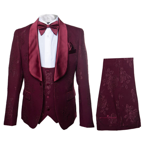 Rossi Man RM1253 Formal 3-Piece Smoking Style Tuxedo for Men
