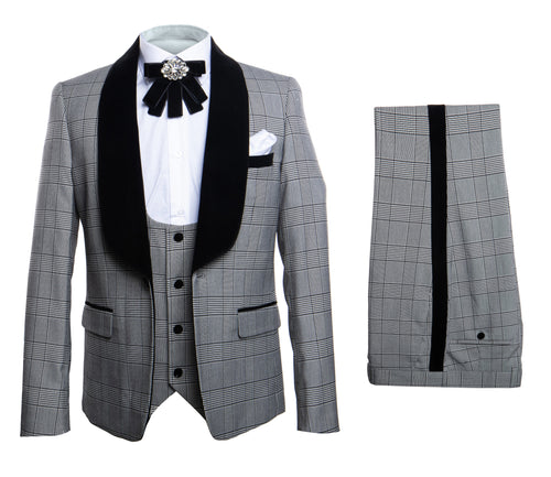 Rossi Man RM1295 â€“ Classic 3-Piece Smoking Tuxedo for Men