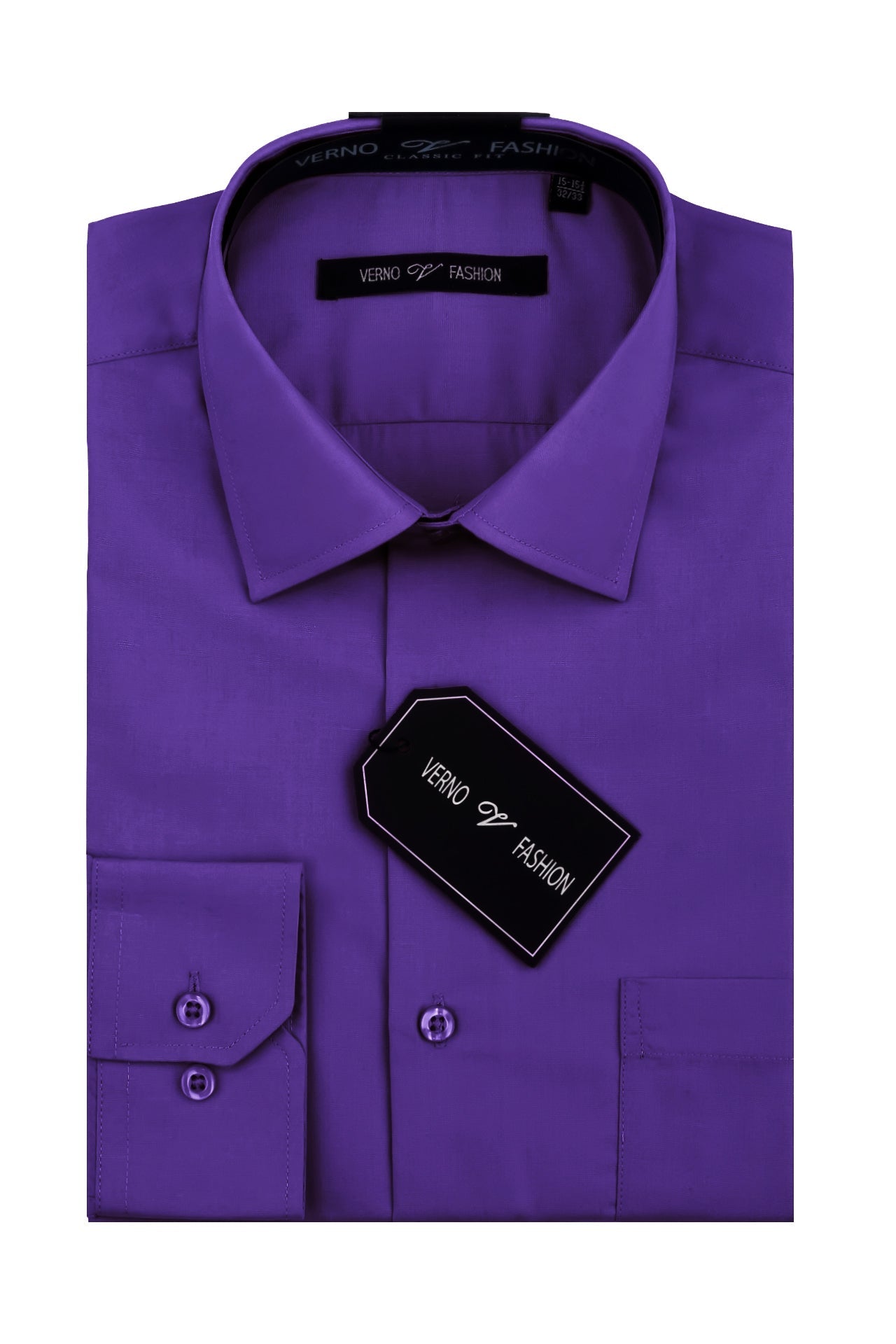 "Lavender Lilac Men's Cotton Blend Regular Fit Dress Shirt"